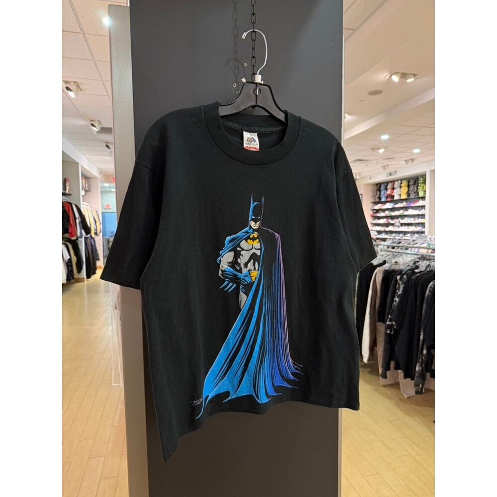 1988 Batman 80s Vintage DC Comics Fruit of the Loom Cropped Changes Tee Shirt
